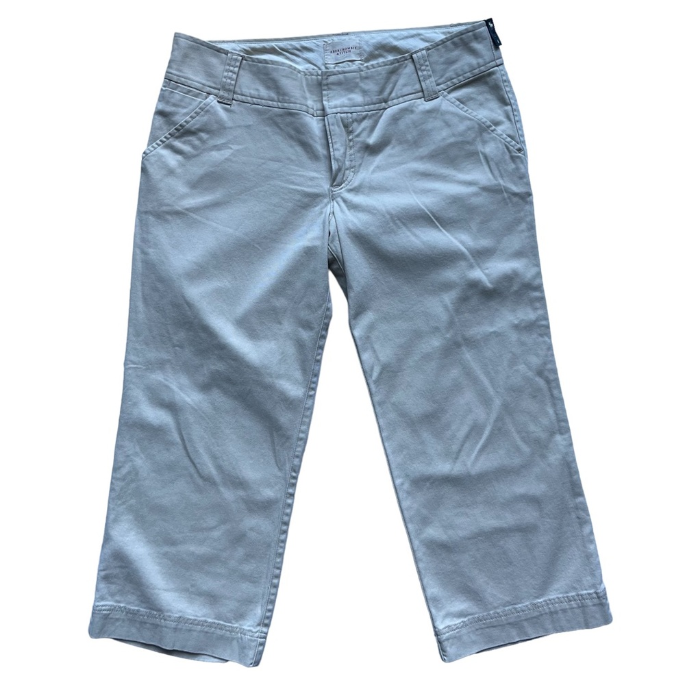 Abercrombie & Fitch Womens Cropped Pants Twill Beige Tan 6